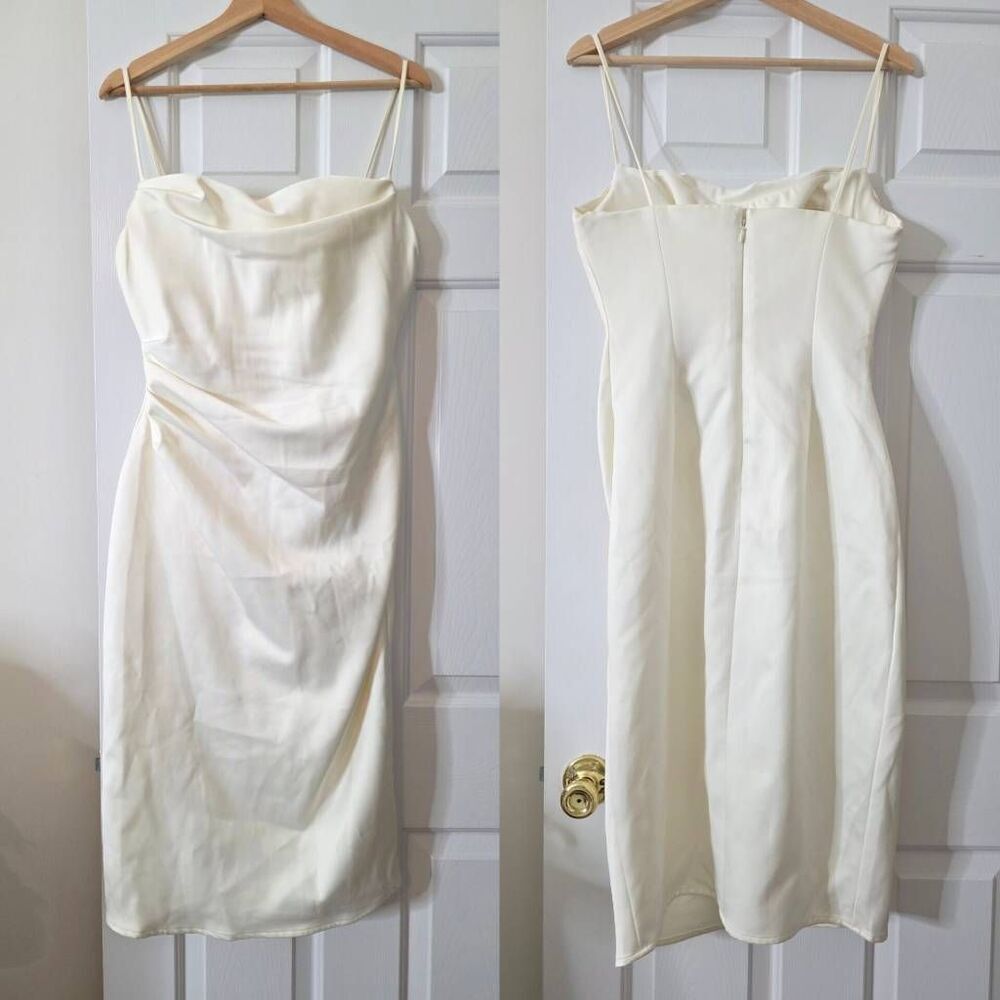 House of CB Anja Satin Corset Midi Dress L $285 - Picture 3 of 12